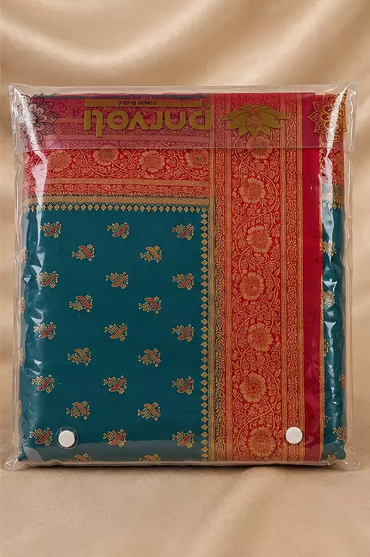27539-KRISHNA MEENA SATIN CONTRAST