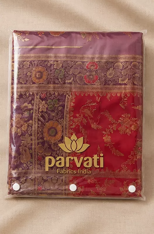 27542-KRISHNA MEENA SATIN CONTRAST