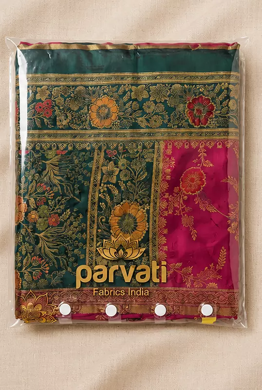 27542-KRISHNA MEENA SATIN CONTRAST