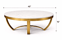 Wiley Marble Top Round Coffee Table