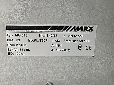 MARX MG 513, Power Transformer