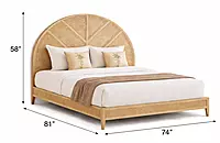 Laura Rustic Finish Hotel King Size Bed