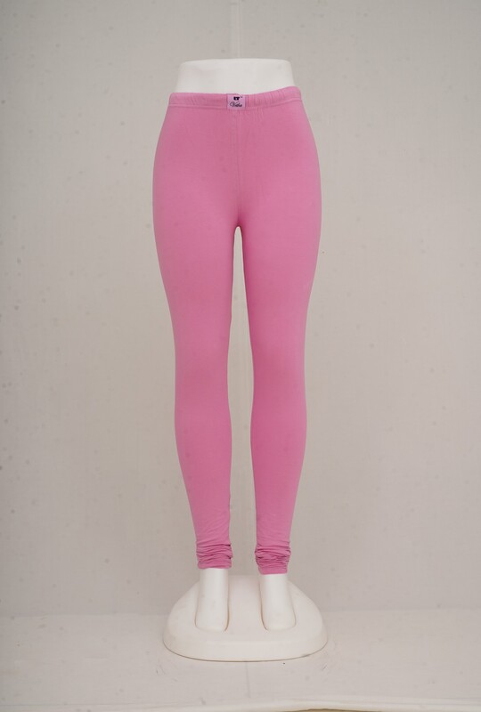 Women Moonlight Pink Churidhar Leggings