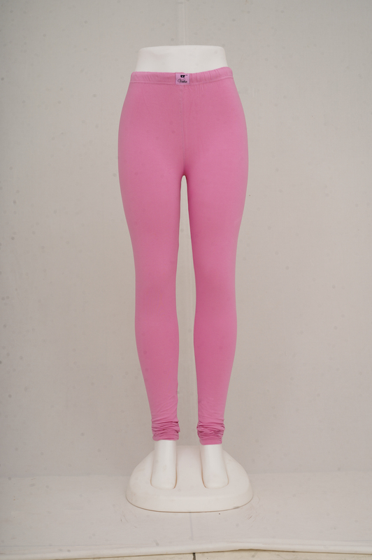 Women Moonlight Pink Churidar Leggings