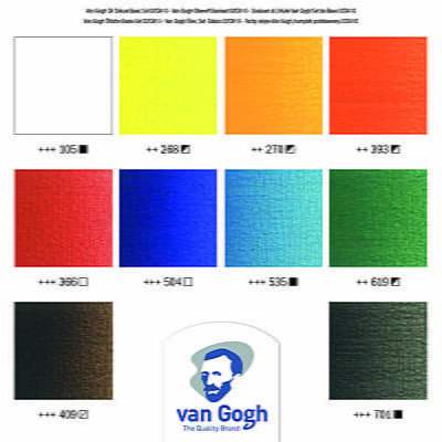 ROYAL TALENS VAN GOGH 20ML OIL COLOR BOX, BASIC SET OF ASSORTED 10 COLORS ROYAL TALENS VAN GOGH 20ML OIL COLOR BOX, BASIC SET OF ASSORTED 10 COLORS