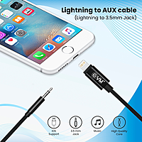 EVM LAUX-01 Lightning to 3.5mm AUX Cable - Black