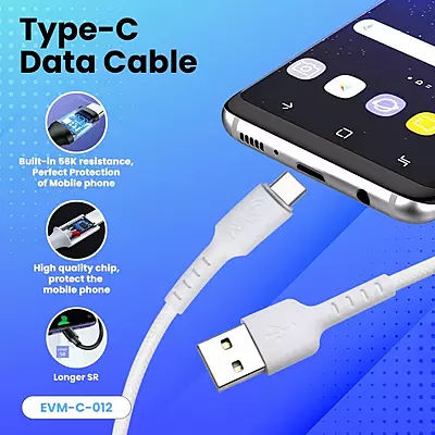 CABLE EVM TYPE-C 4A C-012 WHITE