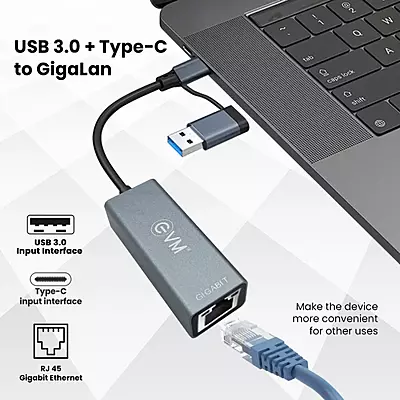 USB 3.0 + TYPE-C EVM to GIGALAN ( EVM GL2)