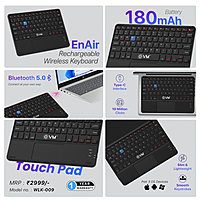 EVM WLK-009 EnAir Rechargeable Keyboard with Touchpad - White