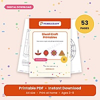 Diwali Craft Printables for Kids – 53 Pages PDF