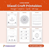 Diwali Craft Printables for Kids – 53 Pages PDF