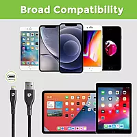 UltraProlink UL1071BLK-0120 - USB A to Lightning Cable Zap+ Lightning
