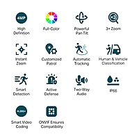 VIGI C540V 4MP Outdoor Full-Color Dual-Lens Varifocal Pan Tilt Network Camera