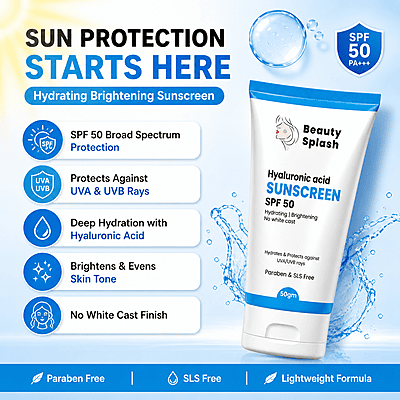 Glow & Protect: Hyaluronic Acid Sunscreen SPF 50 for Hydration & Brightening
