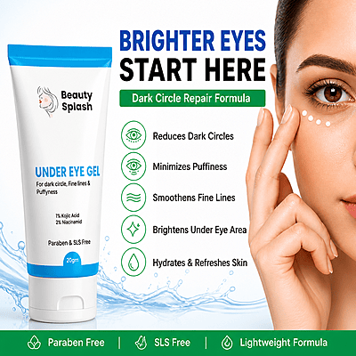 Bright Eyes: Under Eye Gel with 1% Kojic Acid & 2% Niacinamide to Reduce Dark Circles, Fine Lines & Puffiness
