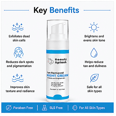 Overnight Glow: Tan Removal Night Cream to Exfoliate & Brighten Skin While You Sleep