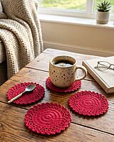 Round Coaster Red