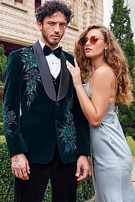 Green Velvet Tuxedo