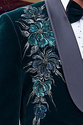 Green Velvet Tuxedo