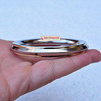 10mm Stainless Steel Edge Dual Brass Ring Punjabi Kada