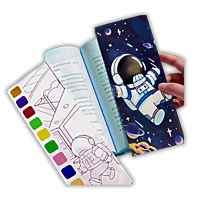 Scratch and Water Colouring Book - Astronaut