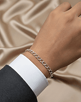 925 Silver Argent Combat Chain Gents Bracelet