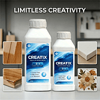 Creatix 2:1 Epoxy Resin | Crystal Clear Art Resin & Hardener | Bubble Free | Gloss Finish