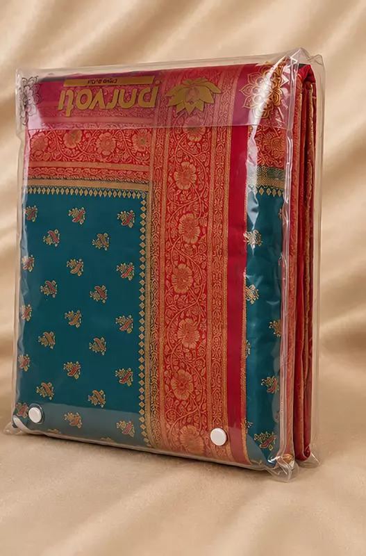 27539-KRISHNA MEENA SATIN CONTRAST