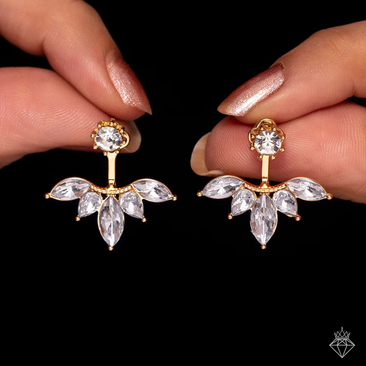 Anti-Tarnish Solitaire Designer Drop Earrings