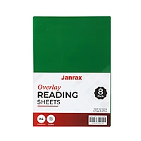 Pack of 8 A4 Plain Green Dyslexia Overlay Reading Sheets â€“ PET Material, Rounded Corners
