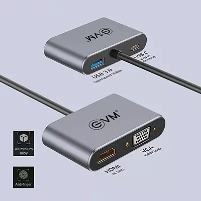 DOCK EVM TYPE C 4 IN 1 HDMI VGA (EVM CHV)