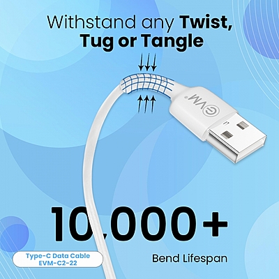 CABLE EVM TYPE-C 2M C2-22 WHITE