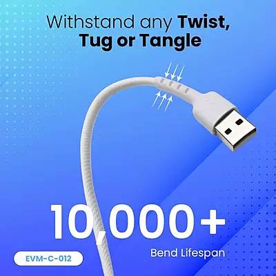 CABLE EVM TYPE-C 4A C-012 WHITE