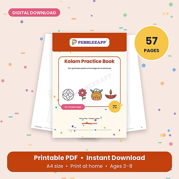 Kolam Practice Book โ Beginner to Advanced โ 57 Pages