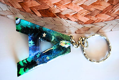 'A' ARORA INSPIRED LETTER KEYCHAIN(LKB00051) 'A' ARORA INSPIRED LETTER KEYCHAIN(LKB00051)