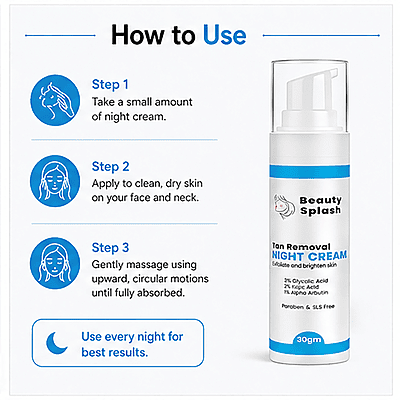 Overnight Glow: Tan Removal Night Cream to Exfoliate & Brighten Skin While You Sleep