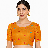 Organza Silk Saree - Gold