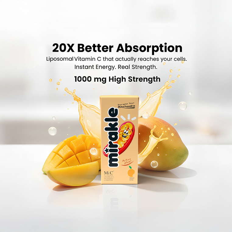 MIRAKLE the Liposomal Vitamin-C Drink ( Added Sugar)-24 Piece Pack