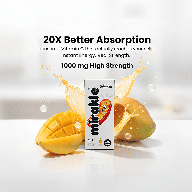 MIRAKLE the Liposomal Vitamin-C Drink ( No Added Sugar)-12 Piece Pack