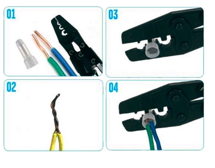 Closed End Cable Cap Crimp Connector - Protective Closed End Wire Terminals (Pack of 10)
