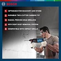Bosch Masonry Drill Bit Set (5-Pieces set), Alloy Steel, Straight
