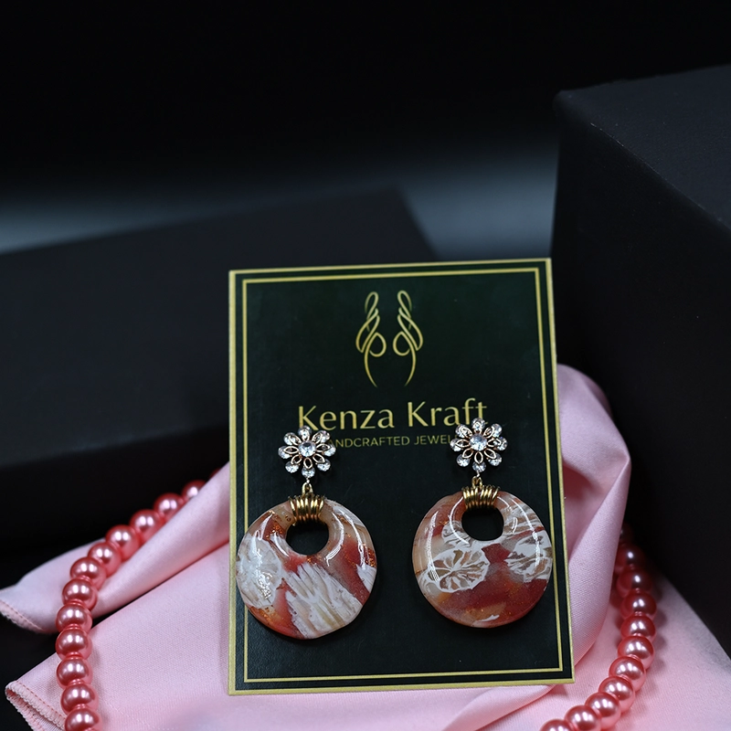 Petrified Rose Hoop earrings