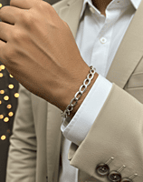 925 Silver Vanguard Oval Link Bracelet