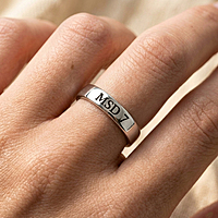 Sterling Silver MSD 7 Engraved Ring (customized)
