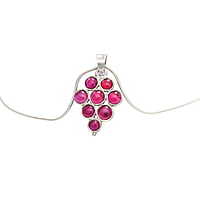 Silver Traditional Design Pendant/Red Stone pendant, Dollar