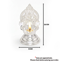 Sterling Silver Kamatchi Amman Diya with Trigger Stick