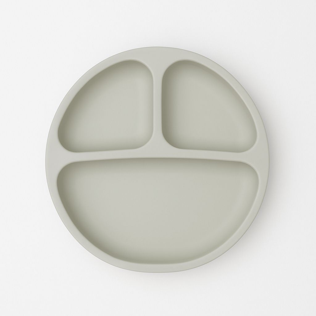 Cuddle Cubs BPA-Free Silicone Suction Baby Feeding Plate – Grey Cuddle Cubs BPA-Free Silicone Suction Baby Feeding Plate – Grey