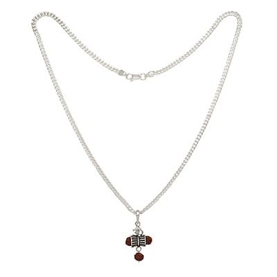 Silver Chain with Udukai Pendent