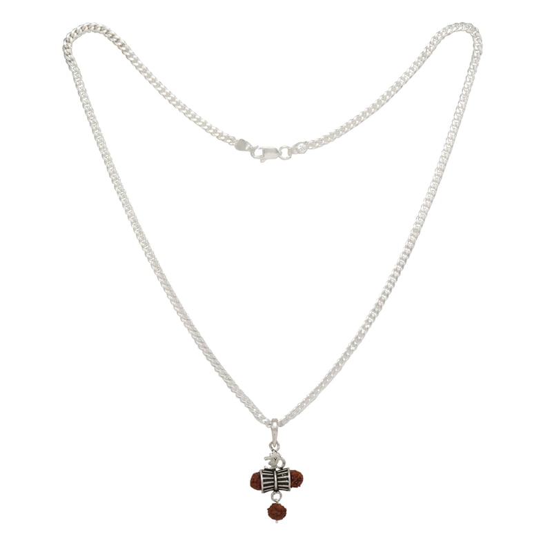Silver Chain with Udukai Pendent