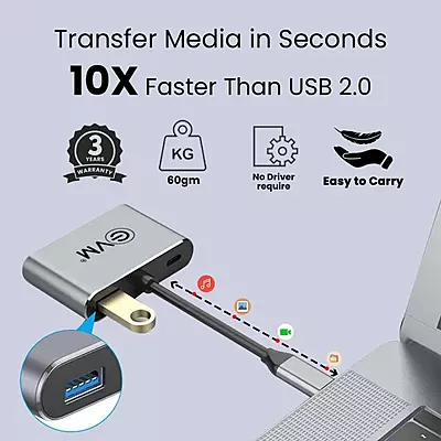 DOCK EVM TYPE C 4 IN 1 HDMI VGA (EVM CHV)